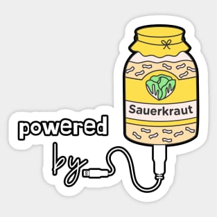 Powered by Sauerkraut Sticker